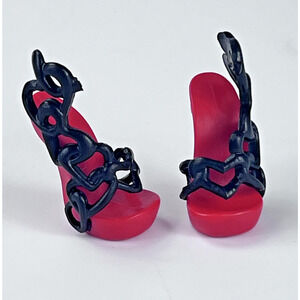 Monster High Inner Monster Fearfully Feisty Doll Replacement Red & Black Shoes